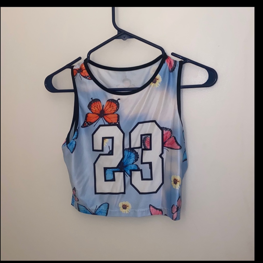 Shein butterfly crop top
